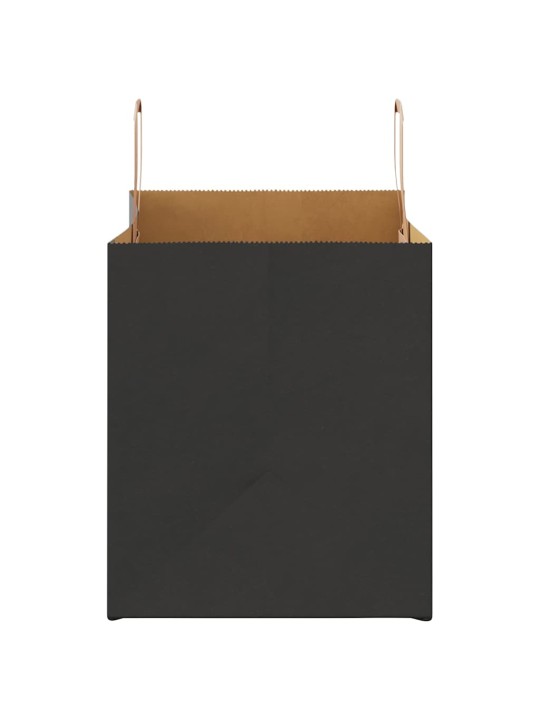 Paperikassit 250 kpl kahvoilla musta 32x22x24 cm