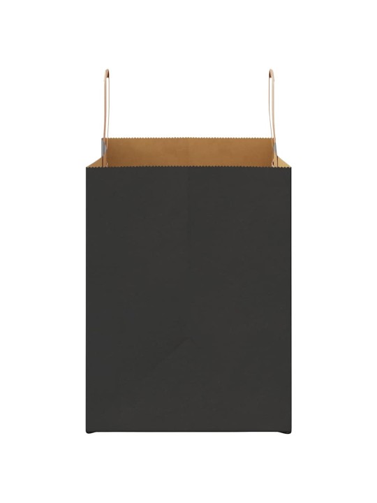 Paperikassit 250 kpl kahvoilla musta 32x22x28 cm