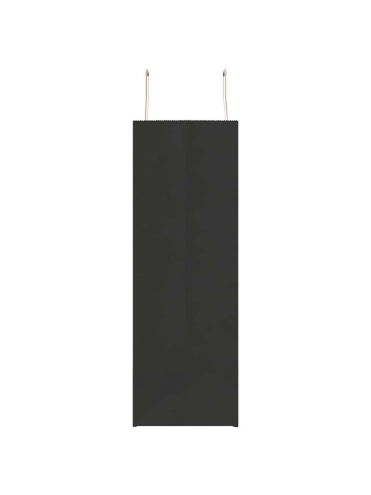 Paperikassit 250 kpl kahvoilla musta 45x17x48 cm