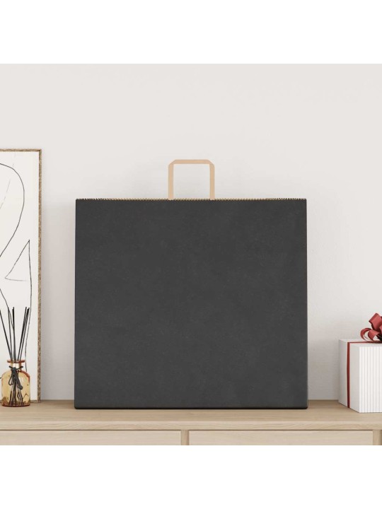 Paperikassit 250 kpl kahvoilla musta 54x15x49 cm