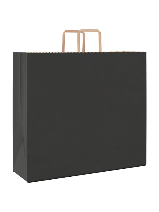 Paperikassit 250 kpl kahvoilla musta 54x15x49 cm