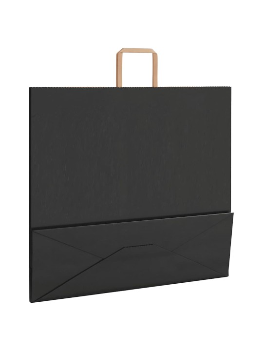 Paperikassit 250 kpl kahvoilla musta 54x15x49 cm
