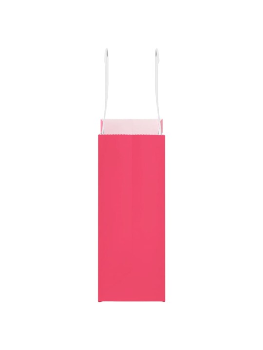 Paperikassit 50 kpl kahvoilla pinkki 15x8x21 cm