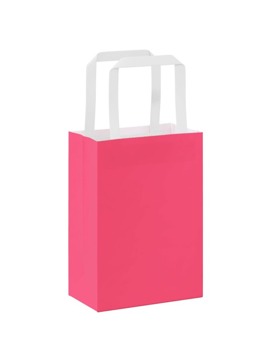 Paperikassit 50 kpl kahvoilla pinkki 15x8x21 cm