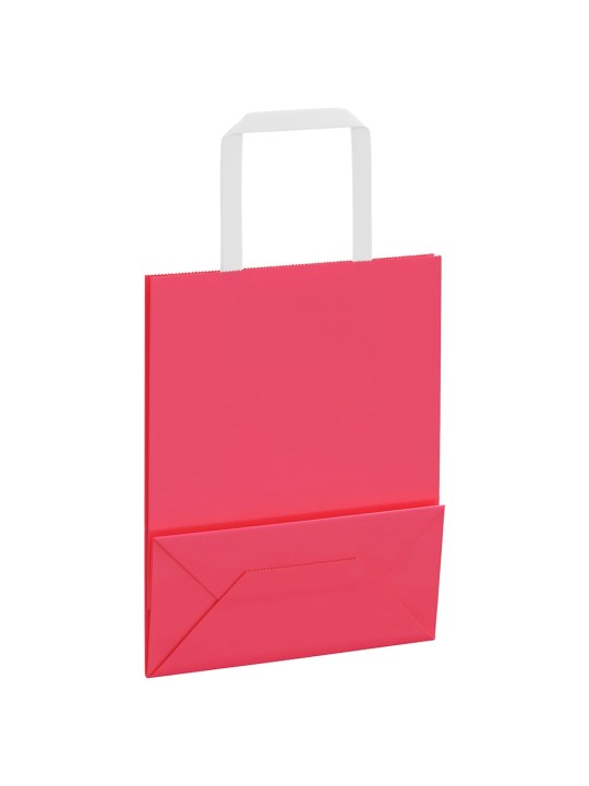 Paperikassit 50 kpl kahvoilla pinkki 18x8x22 cm
