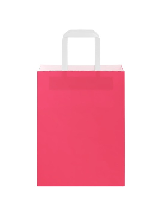 Paperikassit 50 kpl kahvoilla pinkki 21x11x28 cm