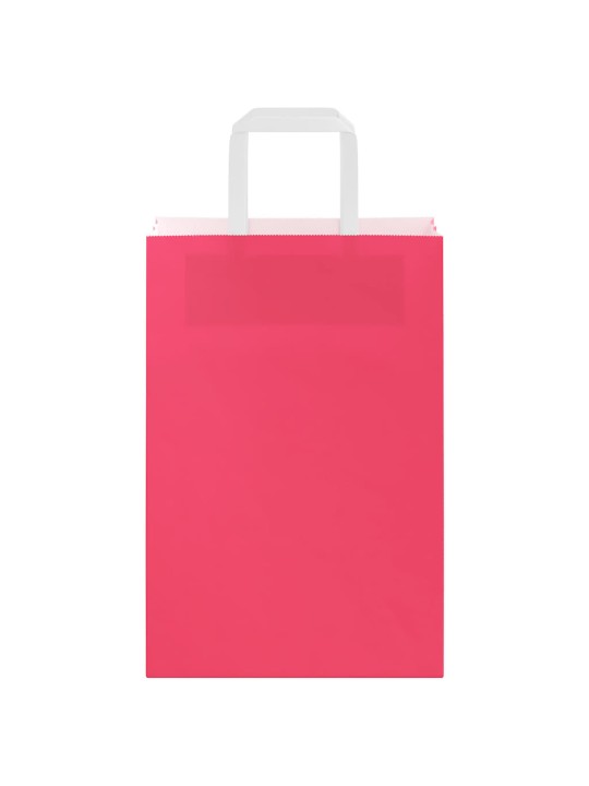 Paperikassit 50 kpl kahvoilla pinkki 21x11x31 cm