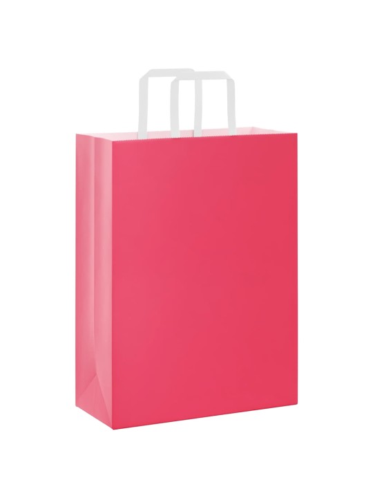 Paperikassit 50 kpl kahvoilla pinkki 26x12x35 cm