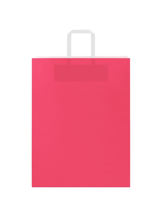 Paperikassit 50 kpl kahvoilla pinkki 32x12x42 cm