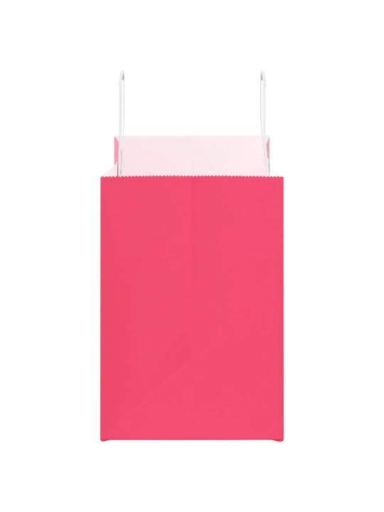 Paperikassit 50 kpl kahvoilla pinkki 32x17x25 cm