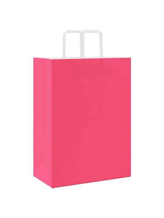 Paperikassit 50 kpl kahvoilla pinkki 32x17x44 cm