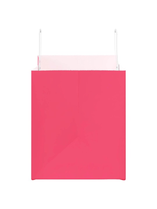 Paperikassit 50 kpl kahvoilla pinkki 32x22x24 cm