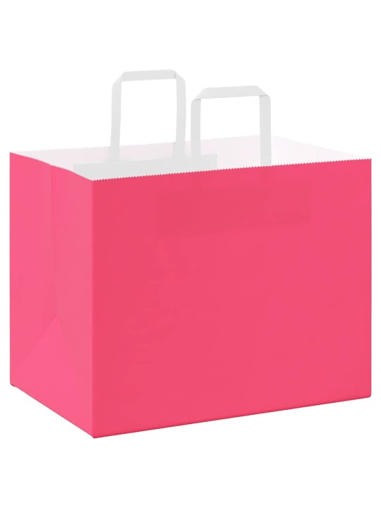 Paperikassit 50 kpl kahvoilla pinkki 32x22x24 cm