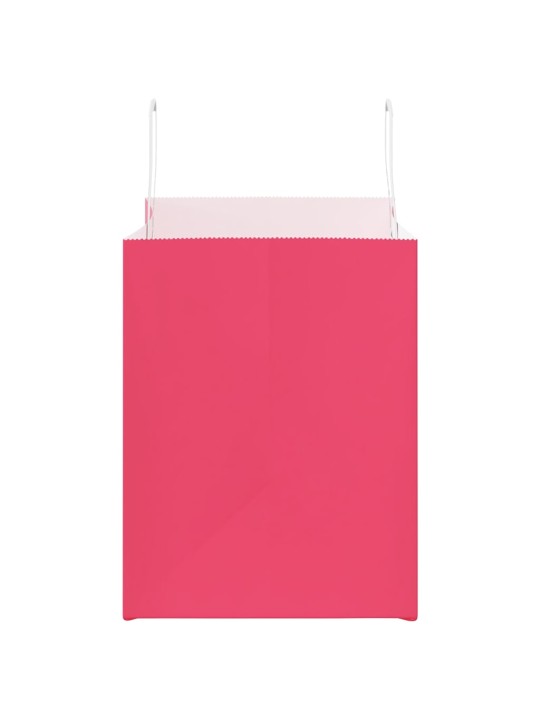 Paperikassit 50 kpl kahvoilla pinkki 32x22x28 cm