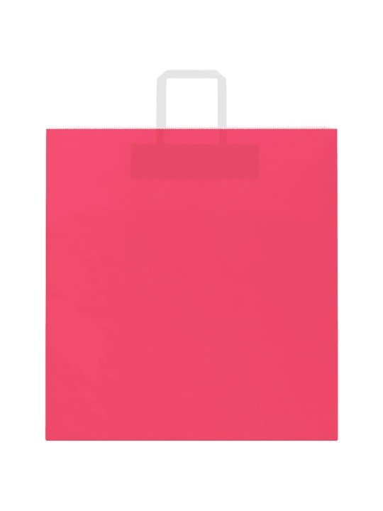 Paperikassit 50 kpl kahvoilla pinkki 45x17x48 cm