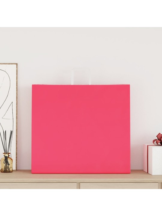 Paperikassit 50 kpl kahvoilla pinkki 54x15x49 cm