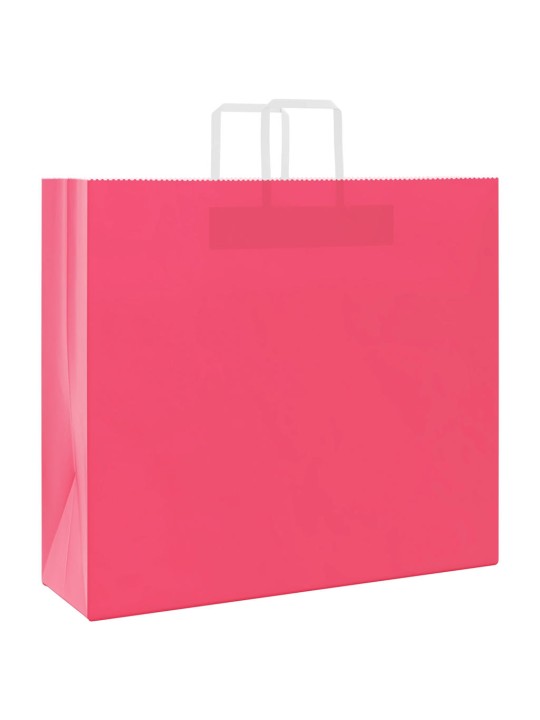 Paperikassit 50 kpl kahvoilla pinkki 54x15x49 cm