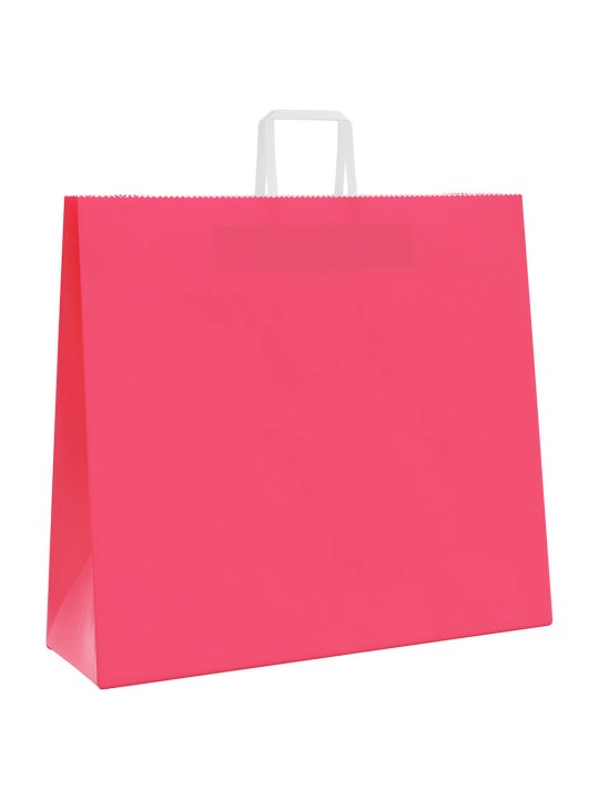 Paperikassit 50 kpl kahvoilla pinkki 54x15x49 cm