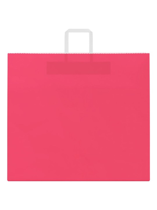 Paperikassit 50 kpl kahvoilla pinkki 54x15x49 cm