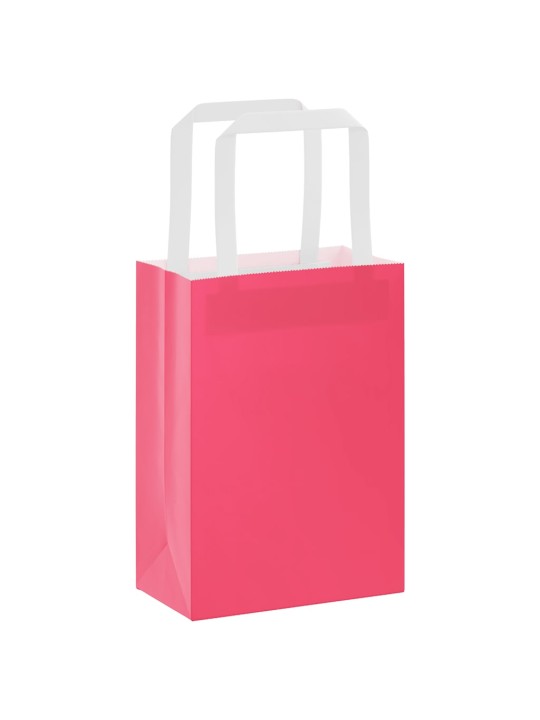 Paperikassit 250 kpl kahvoilla pinkki 15x8x21 cm