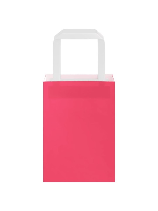 Paperikassit 250 kpl kahvoilla pinkki 15x8x21 cm