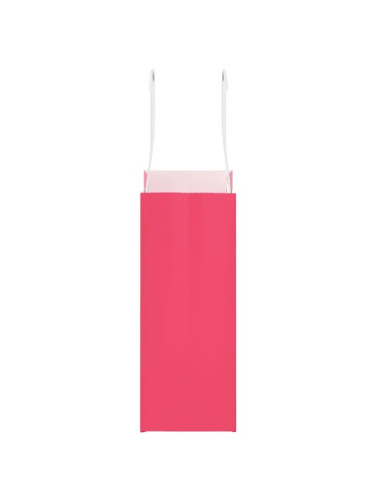 Paperikassit 250 kpl kahvoilla pinkki 15x8x21 cm