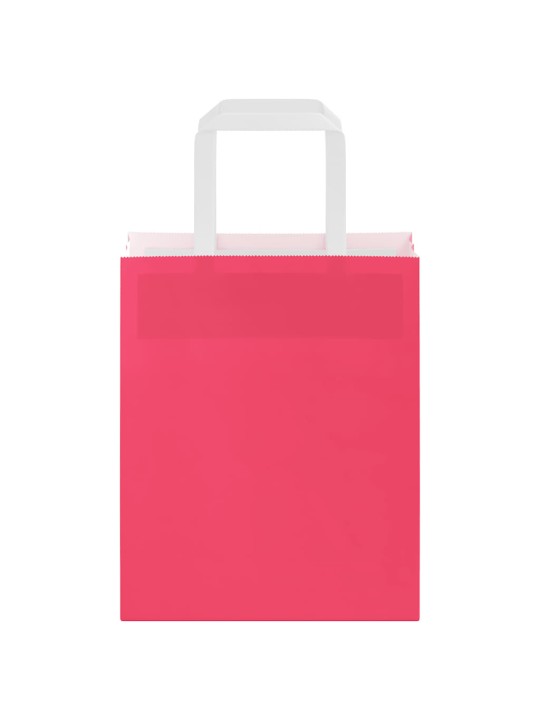 Paperikassit 250 kpl kahvoilla pinkki 18x8x22 cm