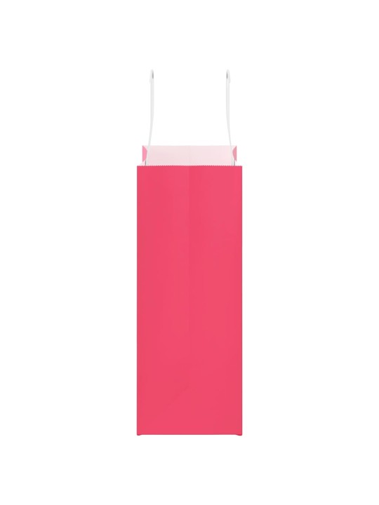 Paperikassit 250 kpl kahvoilla pinkki 21x11x28 cm