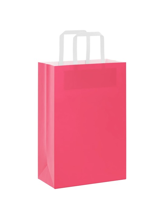 Paperikassit 250 kpl kahvoilla pinkki 21x11x31 cm