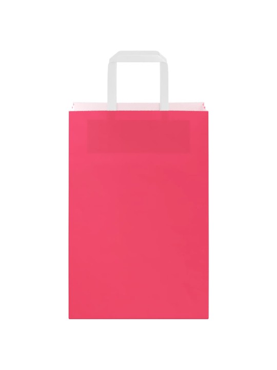 Paperikassit 250 kpl kahvoilla pinkki 21x11x31 cm