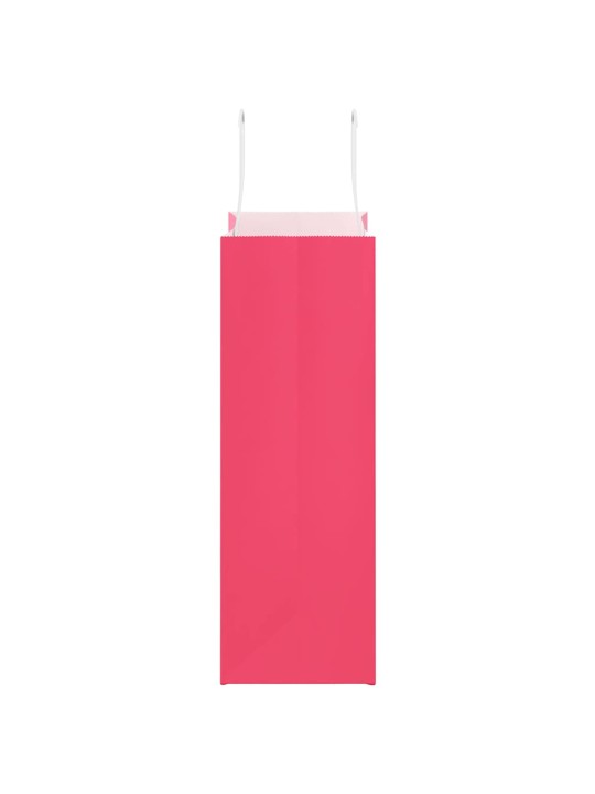 Paperikassit 250 kpl kahvoilla pinkki 21x11x31 cm