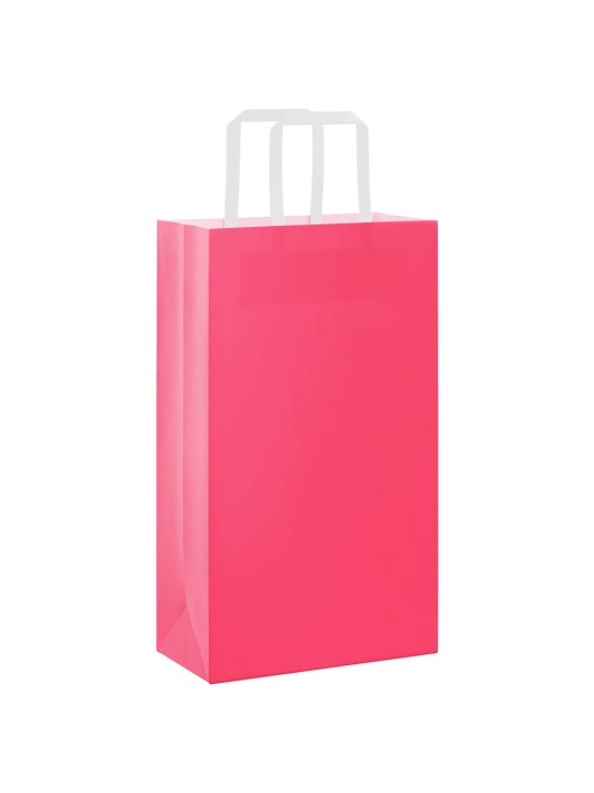 Paperikassit 250 kpl kahvoilla pinkki 21x11x36 cm