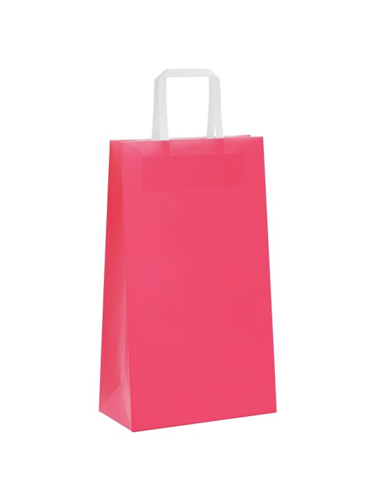 Paperikassit 250 kpl kahvoilla pinkki 21x11x36 cm