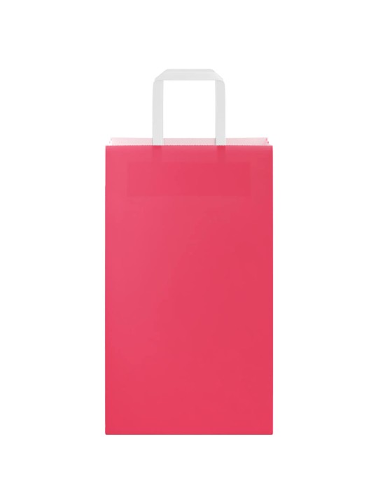 Paperikassit 250 kpl kahvoilla pinkki 21x11x36 cm
