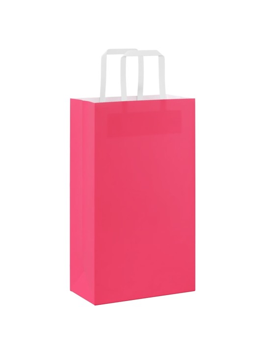 Paperikassit 250 kpl kahvoilla pinkki 21x11x36 cm