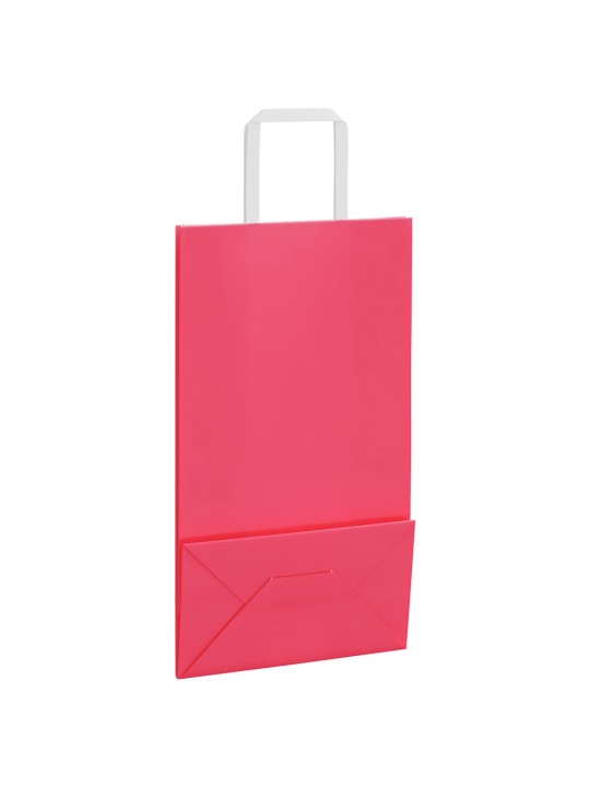 Paperikassit 250 kpl kahvoilla pinkki 21x11x36 cm