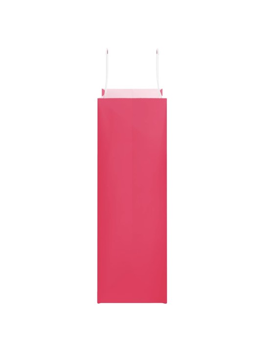 Paperikassit 250 kpl kahvoilla pinkki 26x12x35 cm