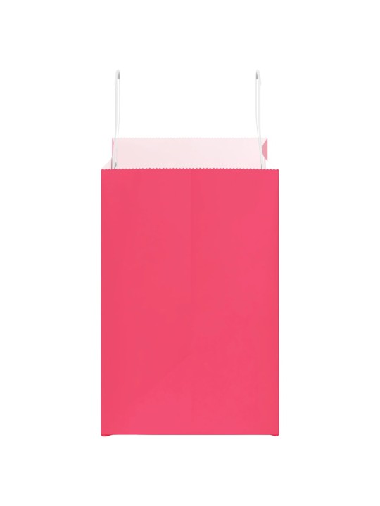 Paperikassit 250 kpl kahvoilla pinkki 26x17x25 cm