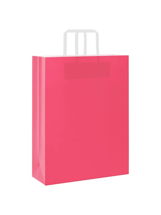 Paperikassit 250 kpl kahvoilla pinkki 32x12x42 cm
