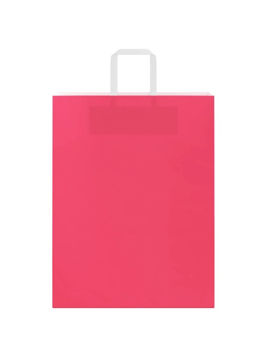 Paperikassit 250 kpl kahvoilla pinkki 32x12x42 cm