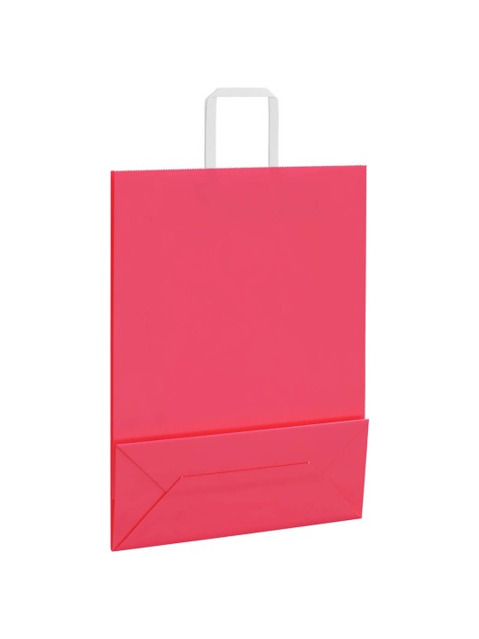 Paperikassit 250 kpl kahvoilla pinkki 32x12x42 cm