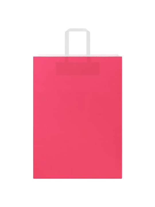 Paperikassit 250 kpl kahvoilla pinkki 32x17x44 cm
