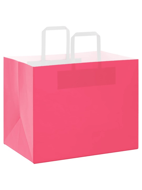 Paperikassit 250 kpl kahvoilla pinkki 32x22x24 cm