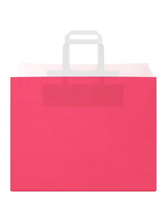 Paperikassit 250 kpl kahvoilla pinkki 32x22x24 cm