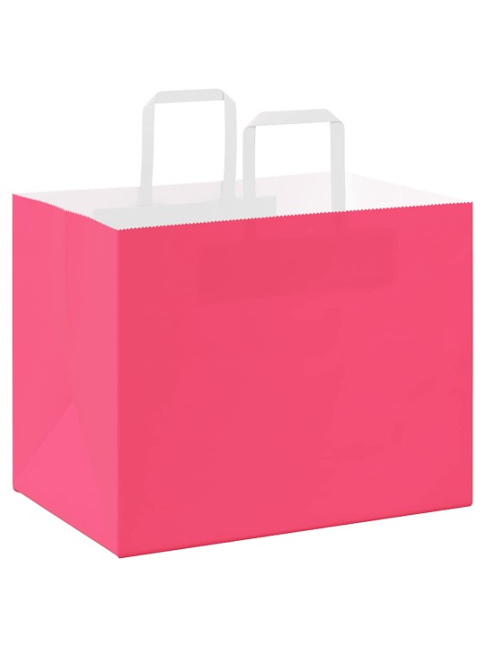 Paperikassit 250 kpl kahvoilla pinkki 32x22x24 cm
