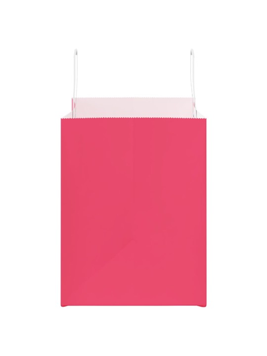 Paperikassit 250 kpl kahvoilla pinkki 32x22x28 cm