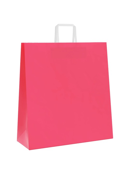 Paperikassit 250 kpl kahvoilla pinkki 45x17x48 cm