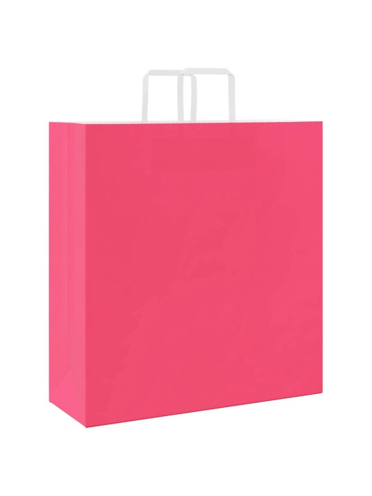 Paperikassit 250 kpl kahvoilla pinkki 45x17x48 cm