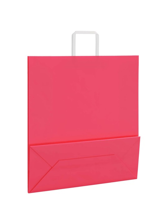 Paperikassit 250 kpl kahvoilla pinkki 45x17x48 cm