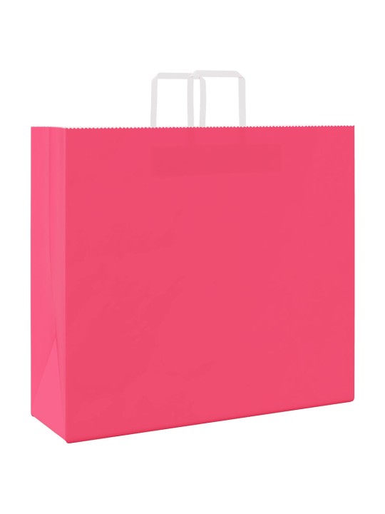 Paperikassit 250 kpl kahvoilla pinkki 54x15x49 cm